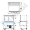 Zdjęcie Stanowisko z witryną chłodniczą z wanną – witryna zamknięta 1300x800x900, AISI 304, Komat KL4-80.803P