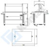 Zdjęcie Bufet MODERN – grzewczy 1500x1000x900, AISI 304, Komat KL5-02.2150