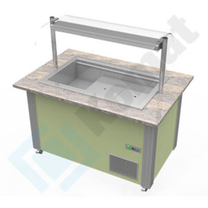 Bufet MODERN - chłodniczy z wymuszonym obiegiem powietrza 1500x1000x900, AISI 304, Komat KL5-04.4150