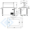 Zdjęcie Bufet MODERN – chłodniczy z wymuszonym obiegiem powietrza 1500x1000x900, AISI 304, Komat KL5-04.4150
