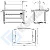 Zdjęcie Bufet RETRO – grzewczy 1500x1050x900, AISI 304, Komat KL5-06.2150