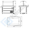 Zdjęcie Bufet RETRO – chłodniczy 1500x1050x900, AISI 304, Komat KL5-07.3150