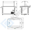 Zdjęcie Bufet RETRO – chłodniczy z wymuszonym obiegiem powietrza 1500x1050x900, AISI 304, Komat KL5-08.4150