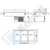 Zdjęcie Wanna chłodnicza 1412x590x485, AISI 304, Komat KL6-14.0004