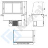 Zdjęcie Witryna chłodnicza z wanną – witryna zamknięta, szyba gięta 1150x720x1430, AISI 304, Komat KL8-80.803G