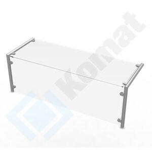 Nadstawka z szybą prostą neutralna 1883x450x440, AISI 304, Komat KNP-07.1006