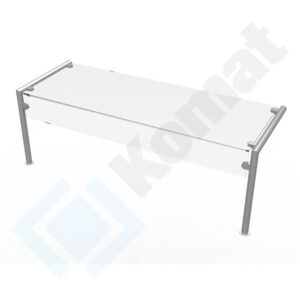 Nadstawka z szybą prostą neutralna 1883x450x440, AISI 304, Komat KNP-08.1006