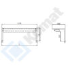 Zdjęcie Nadstawka z szybą prostą i oświetleniem LED 1538x450x440, AISI 304, Komat KNP-08.5005