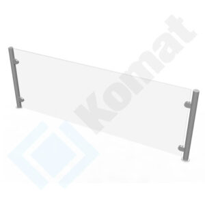 Osłona stanowiskowa neutralna 868x440, AISI 304, Komat KNP-09.1001