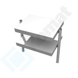 Pomocnik z dwoma półkami 790x480x600, AISI 304, Komat KNP-18.0079