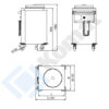 Zdjęcie Dystrybutor talerzy – pojedynczy 500x450x900, AISI 304, Komat KNP-40.1028