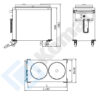 Zdjęcie Dystrybutor talerzy – podwójny 850x450x900, AISI 304, Komat KNP-41.2028