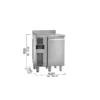 Zdjęcie Stół mroźniczy 1 drzwiowy, -18/-22 stopni, 1/1 GN, SMART 820x700x1000 Bertos COUSM82BTPA