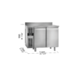 Zdjęcie Stół mroźniczy 2 drzwiowy, -18/-22 stopni, 1/1 GN, SMART 1160x700x1000 Bertos COUSM116BTPA