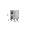 Zdjęcie Stół chłodniczy 1 drzwiowy, 0/+8 stopni, 1/1 GN, SMART 820x700x900 Bertos COUSM82TNP