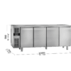 Zdjęcie Stół chłodniczy 4 drzwiowy, 0/+8 stopni, 1/1 GN SMART 2080x700x900 Bertos COUSM208TNP